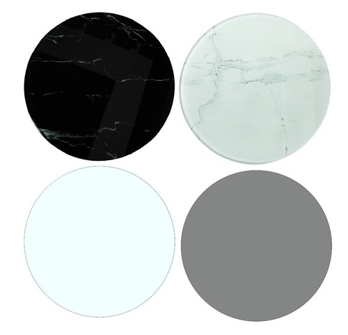 Tempered glass round table - tempered, top