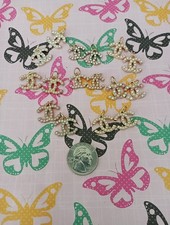 16 Pc Set Designer Chanel Zipper Pull Button Charm Pendant 