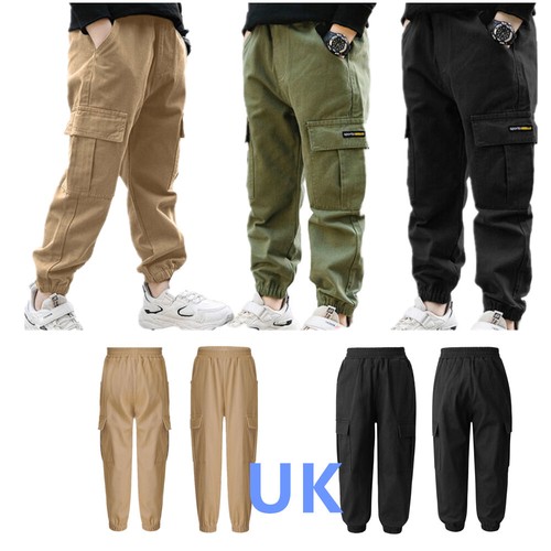Kids boys cargo trousers - uk,