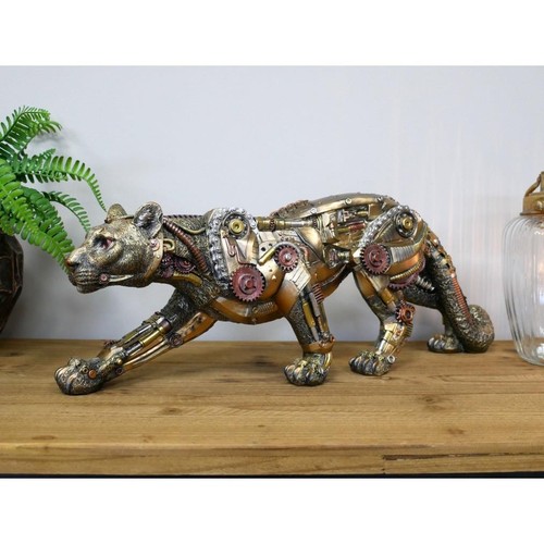 Steampunk big cat ornament - steampunk,