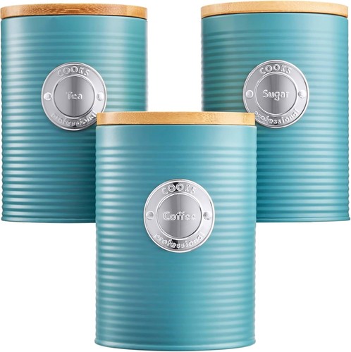 Tea coffee sugar canisters - &,