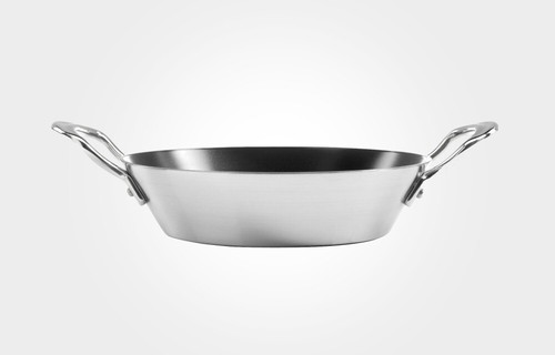 Paella pan stainless steel - stainless,