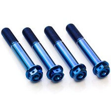 Blue titanium front caliper - front,