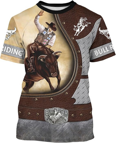 Rodeo bull rider print - rider, 3d