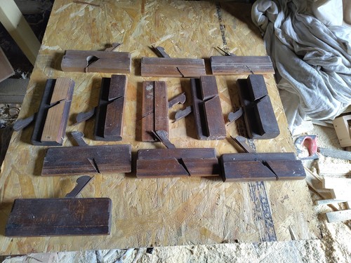 Antique wooden moulding - wooden, planes