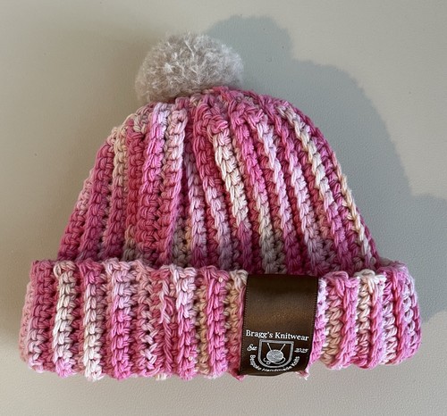Handmade crochet pink cream - handmade,