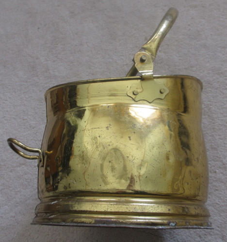 Vintage brass coal scuttle - vintage,