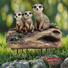 Meerkat Garden Stake 2D Yard Art Ornaments Decorative for Porch Patio Spring