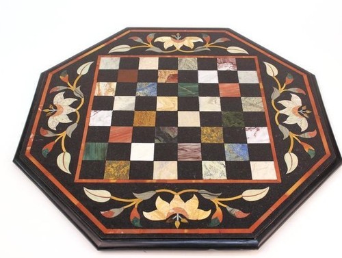 Marble chess table - table, top