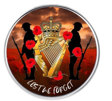 Ulster Defence Regiment UDR remembrance lest we forget lapel pin badge 25mm
