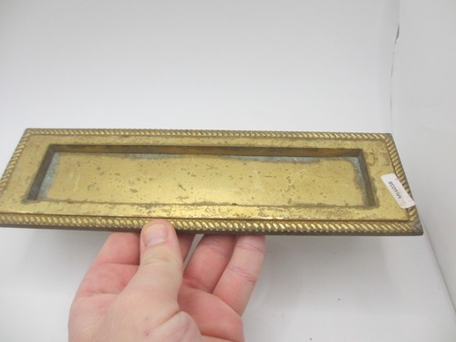 Vintage brass letterbox letter - letterbox,