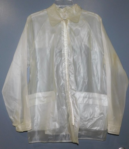 Vtg clear rain jacket s - clear,