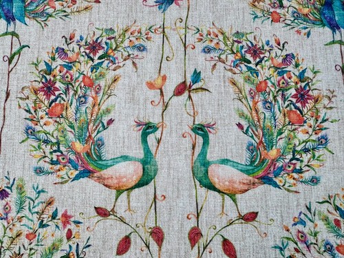 Floral peacock print - peacock,
