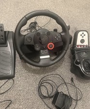 Logitech Driving Force GT Steering Wheel & Pedals PS3 & PC & game 