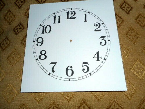 Clock dial face paper card - clock,