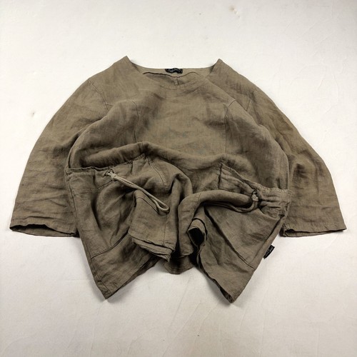 Minimalist brown linen - minimalist, top