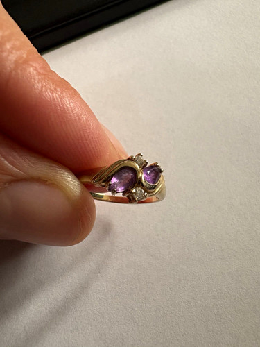 Vintage 9ct gold amethyst - 9ct,