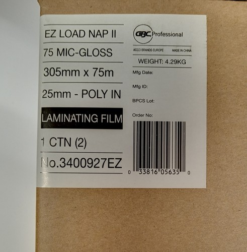 Gbc load laminating - load,