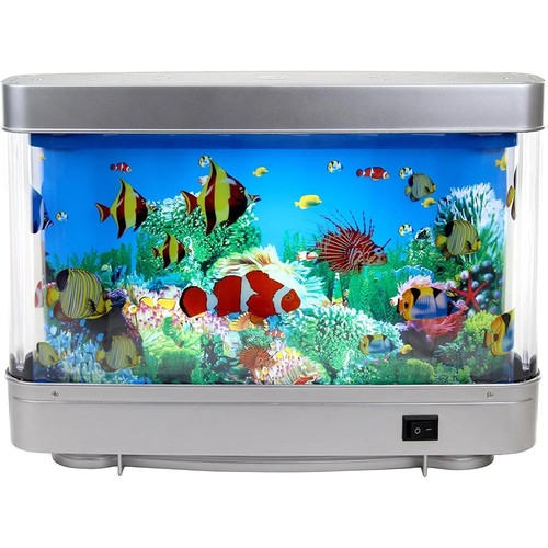 Fake fish tank with moving - fish,