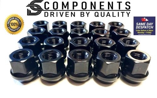 Black open wheel nuts - x, m12