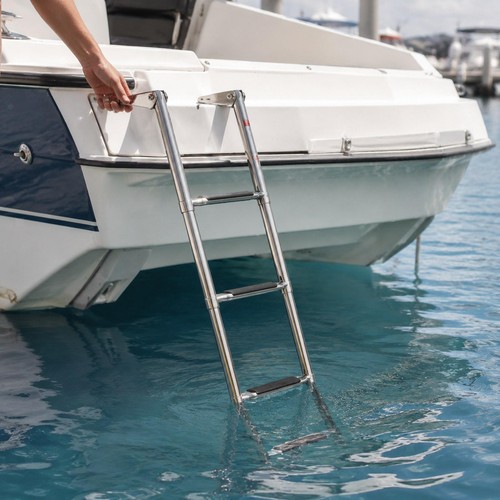 Boat ladder folding antislip - boat,