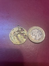 Chinese Dragon Gold Tone