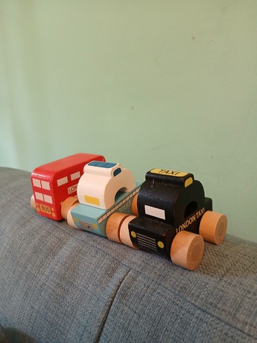 Wooden toy london - wooden, car
