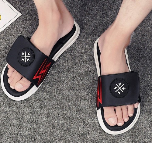 Mens womens leather slider - pu,
