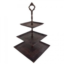3 Tier square cake stand in a