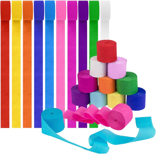 Rolls crepe paper streamers - rolls,
