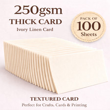 Pack of 100 A4 Ivory Linen