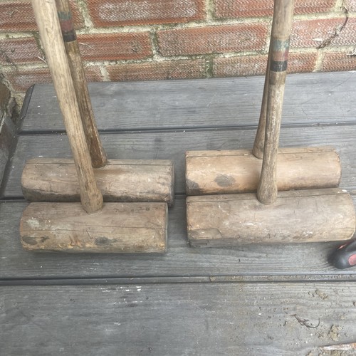 Vintage croquet mallets 1 - vintage,