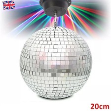 Mirror Disco Ball Silver Hanging Glitter Ball For DJ Dance Party Parties 20CM