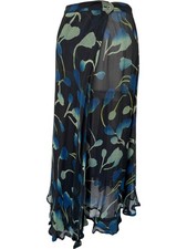 NEW Georgina Von Etzdorf Floral Pure Silk Chiffon Skirt UK 8