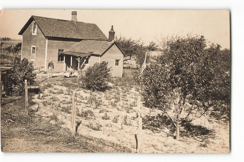 Rppc historic wooden farmhouse - rppc,