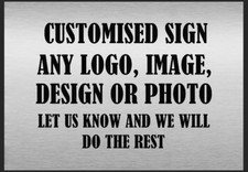 Custom Made Personalised Metal Sign Any Colour text Any Logo Personal Customised