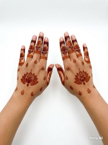 Henna tattoo mehndi - henna, stencils