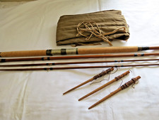 17ft ARMY&NAVY SPLICED GREENHEART SALMON  ROD WITH SPARE  TOP SECTION IN BAG