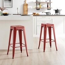 Colton Tolix Style Industrial Metal Bar Stools Set of 2 Modern