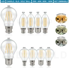 1 2 4 6 10 Pack 25W 40W 60W 100W LED LIGHT BULBS ES E27 BC B22 SES E14 Warm/Cool