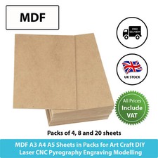 MDF Sheet Packs A2 A3 A4 A5