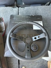 MOMO BLACK EDITION 350mm/14inch MOD07 Deep Dish Leather Sport Steering Wheel