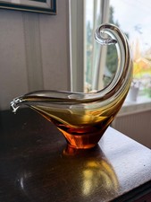 Vintage Murano amber Hand