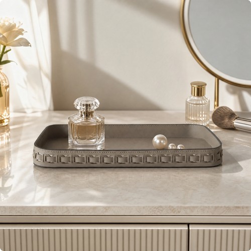 Flat interior leather catchall - interior,