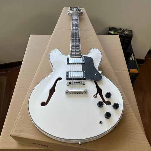White 335 semi hollow - semi, electric