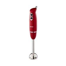 400W Hand Blender Immersion Stick Blender Stainless Steel Blades 2 Speed Red