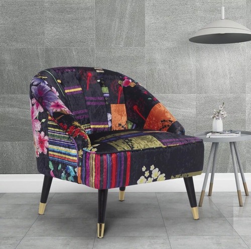 Fabric black patchwork - fabric,