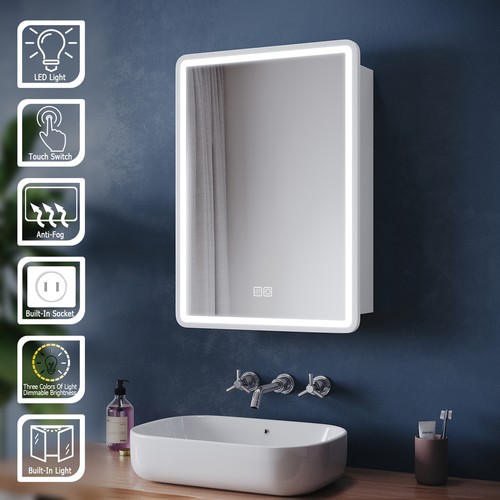 Bathroom mirror cabinet with - mirror,