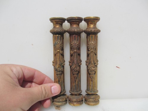 Antique brass column mounts - brass,