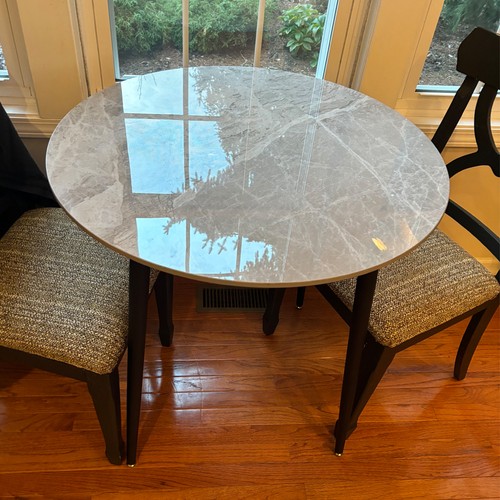 Marble round dining - table, for